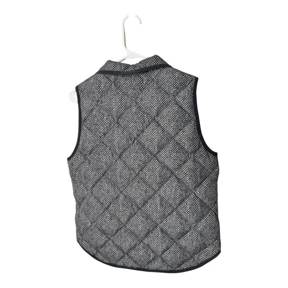 J. Crew Herringbone Excursion Quilted Down Vest Medium